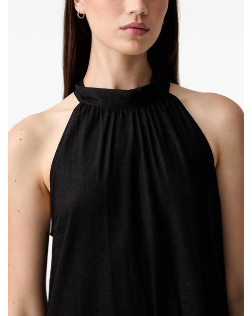 ViCOLO Black Halterneck Tiered Maxi Dress