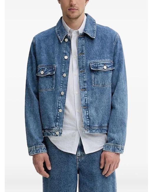 Won Hundred Jeansjacke mit Klappentasche in Blue für Herren