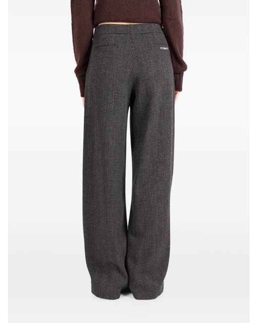 Societe Anonyme Black Prince Of Wales Check Wool Trousers