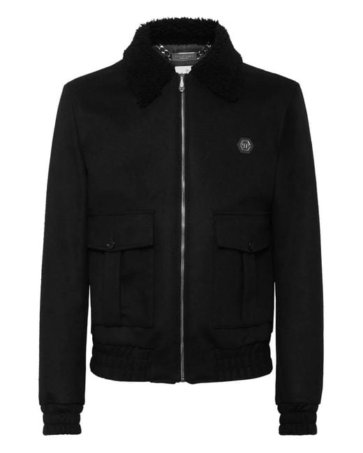 Veste À Patch Logo Philipp Plein pour homme en coloris Black