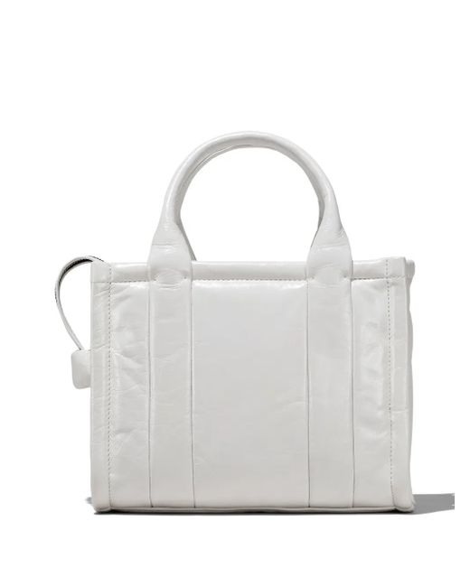 Bolso The Shiny Crinkle Tote Pequeño Marc Jacobs de color White