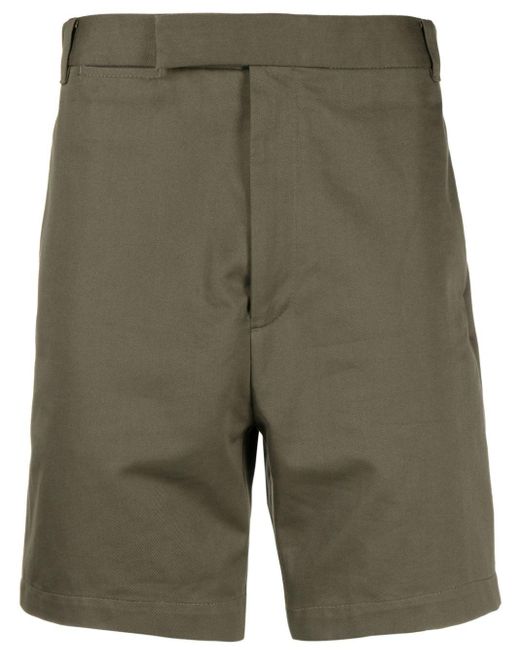 Thom Browne Green Straight-leg Cotton Twill Shorts for men