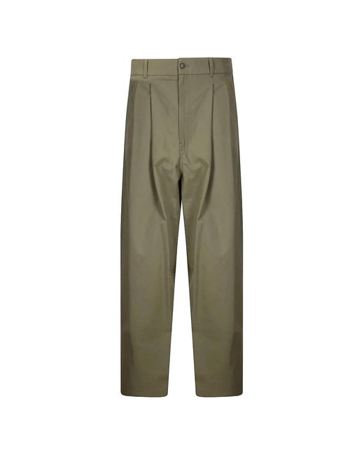 Hed Mayner Green Pantalon À Design Plissé