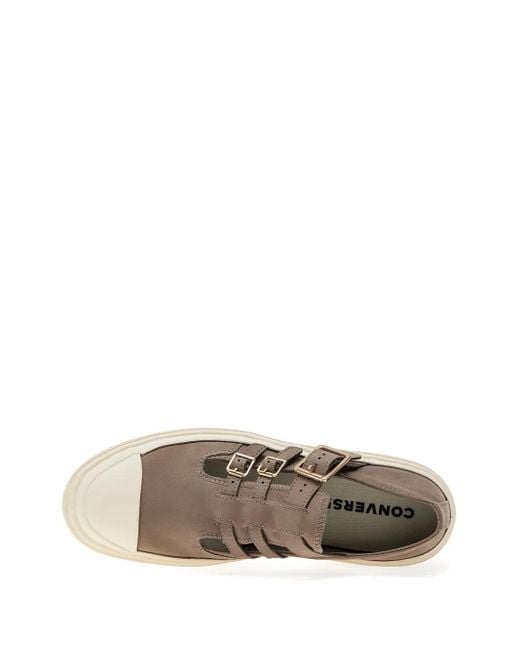 Converse Natural Chuck Taylor Buckle-Strap Platform Sneakers