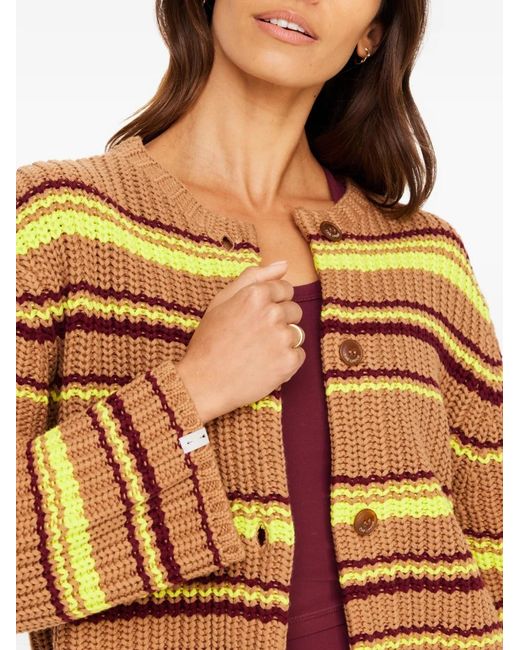 The Upside Natural Bendetta Striped Cardigan