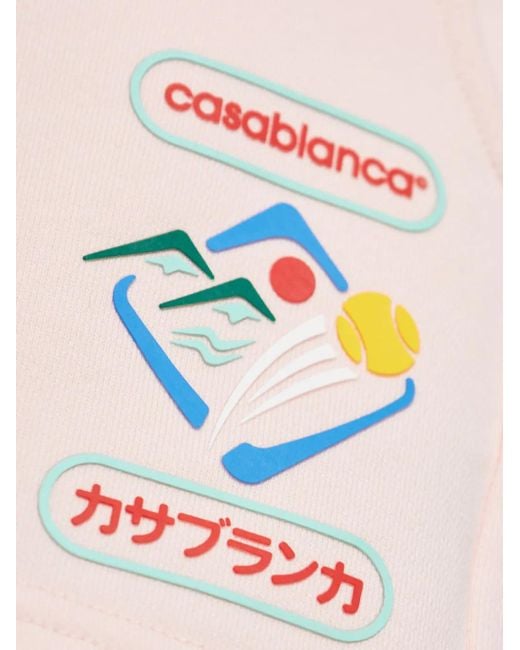 Casablanca Pink Montaigne Logo-Print Drawstring Shorts