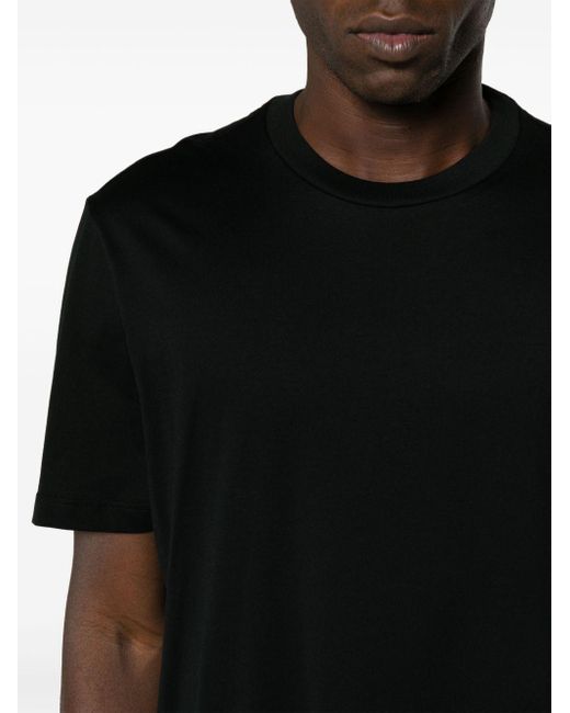 Brioni Black Crew-neck Cotton T-shirt - Men's - Cotton for men