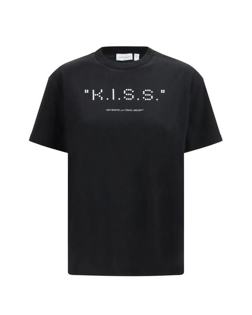 Off-White c/o Virgil Abloh Black Kiss Quote Reg Tee
