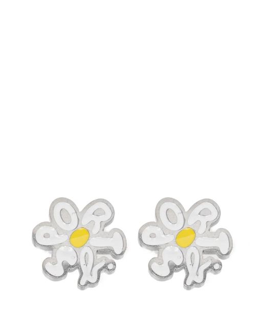 SPORT b. by agnès b. White Flower Stud Earrings