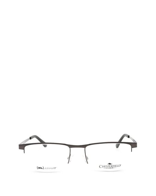 Chesterfield White Rectangle-Frame Glasses for men