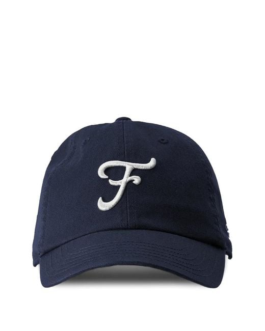 Fortela Blue Logo-Embroidered Chino Baseball Cap