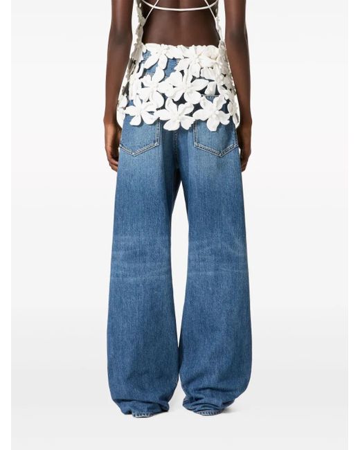 Valentino Garavani Blue Jeans Mit Weitem Bein