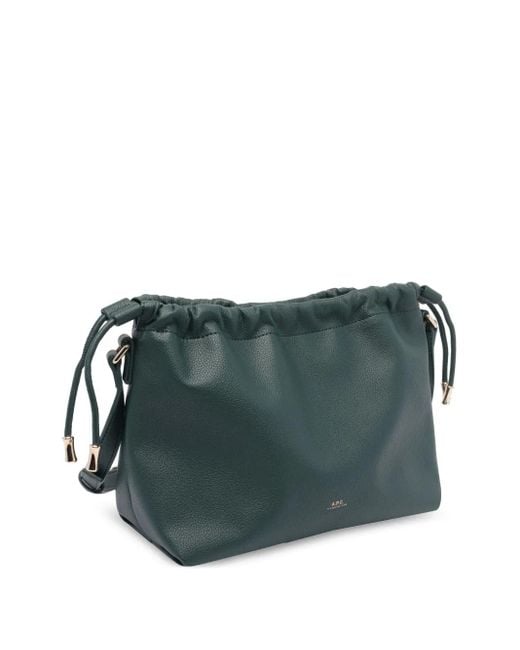 A.P.C. Gray Drawstring Shoulder Bag