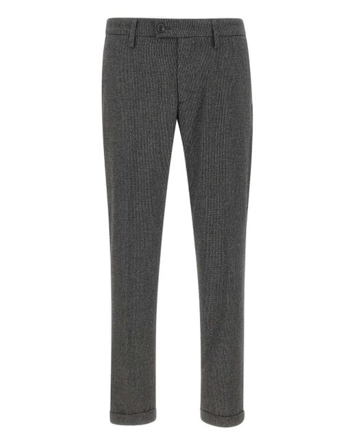 Re-hash Gray Mucha Textured Cuffed Trousers for men