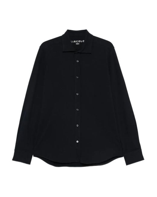 Circolo 1901 Klassisches Jerseyhemd in Black für Herren