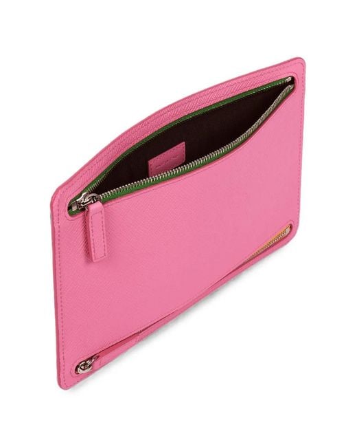 Smythson Pink Panama Wallet