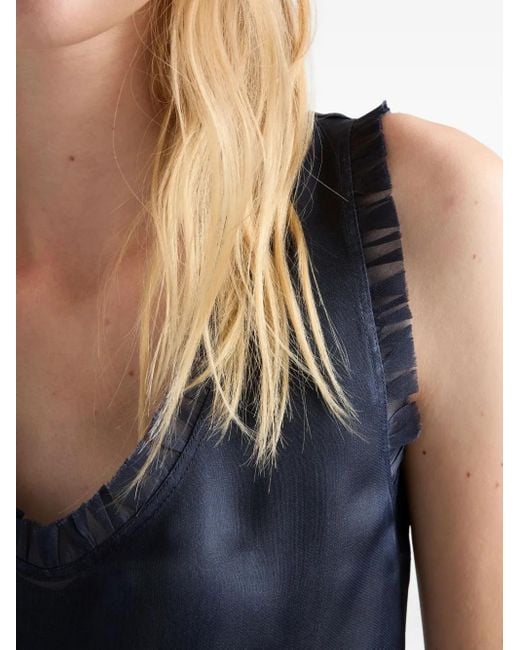 Prada Zijden Midi-Jurk in het Blue