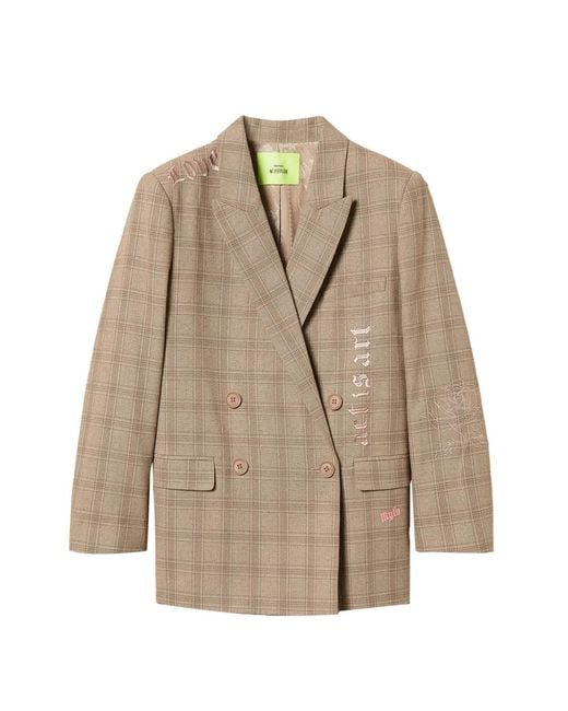 Twinset Natural X Myfo Checked Blazer
