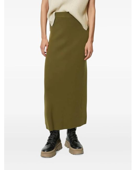 Marc O' Polo Green Vented Maxi Skirt