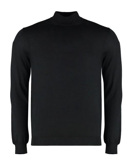 Malo Black Cashmere Sweater for men