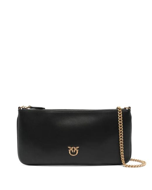 Pinko ホリゾンタル フラット ショルダーバッグ Black