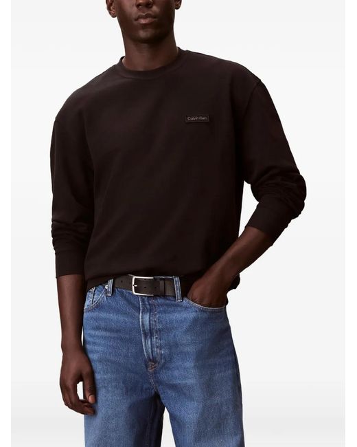 Pull À Patch Logo Calvin Klein pour homme en coloris Black