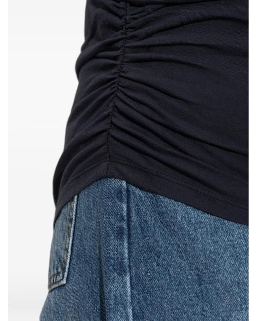 Officine Generale ギャザー Tシャツ Blue