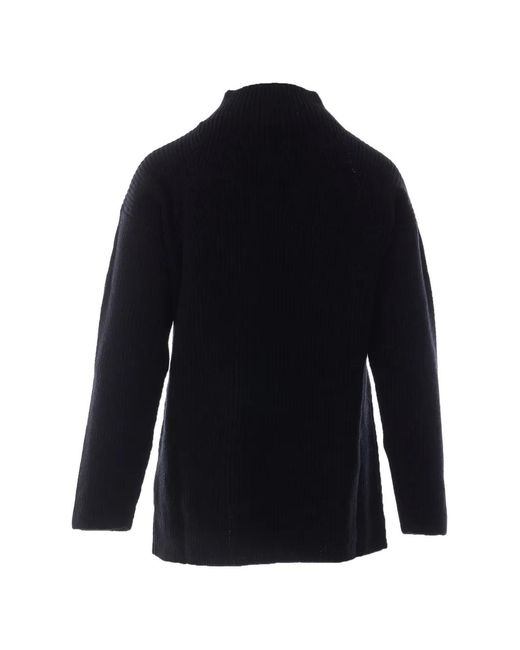 Alpha Studio Blue High-Neck Sweater
