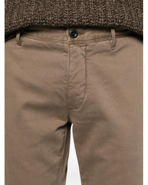 Incotex Gray Straight-Leg Chino Trousers for men