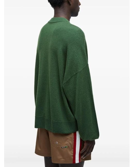 Osklen Green Mock-Neck Oversized Sweater for men