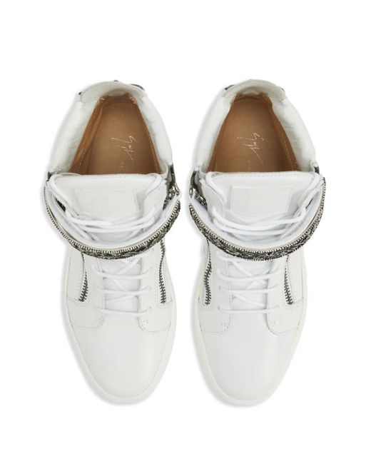 Giuseppe Zanotti White Coby Deluxe High-Top-Sneakers