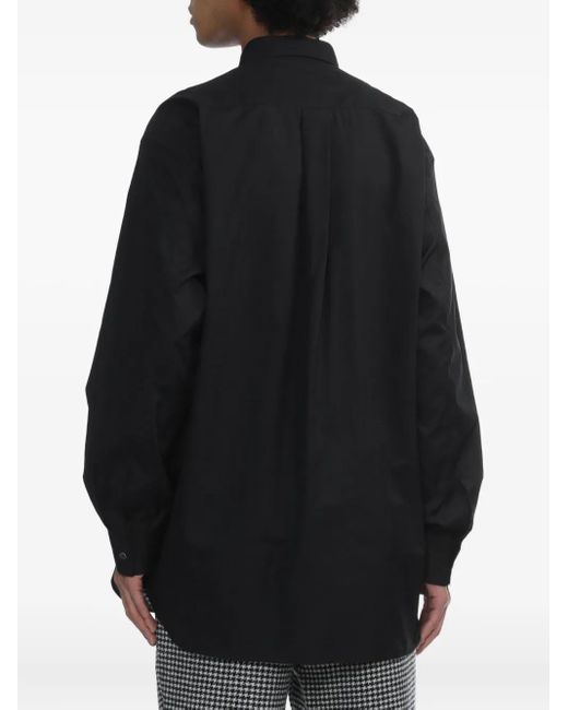 COMME DES GARÇON BLACK Black Buckled Cotton Shirt