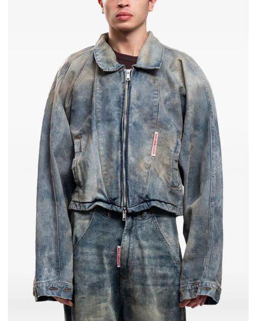 メンズ RRR123 Rose Trucker Jacket Blue