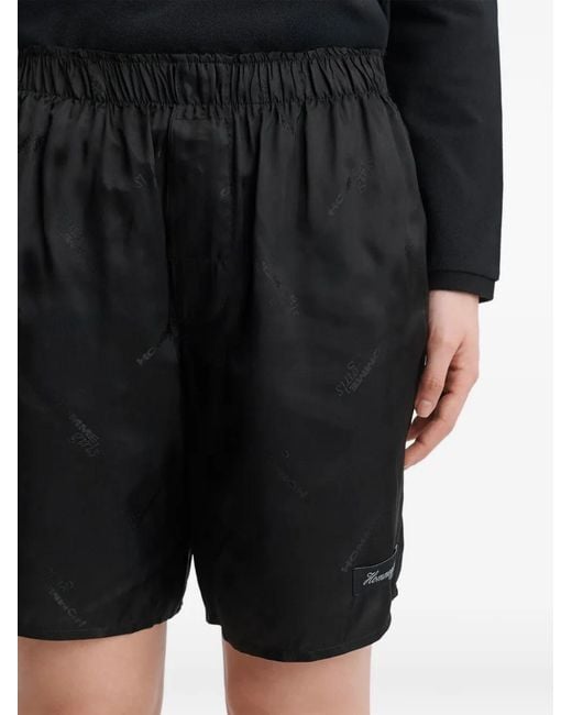 HOMMEGIRLS Black Logo-Jacquard Elasticated-Waist Boxer Shorts