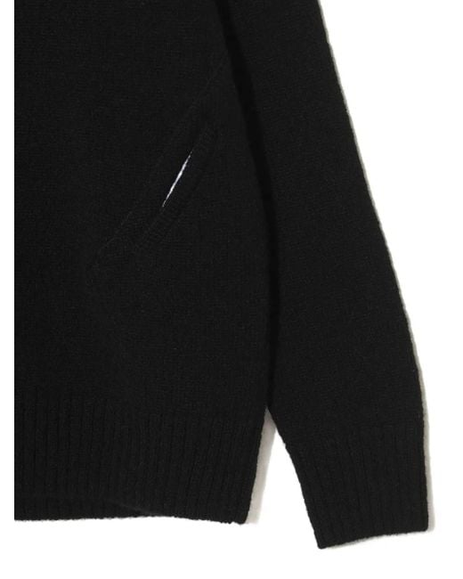 Undercover Black Patch-Detail Wool Sweater for men