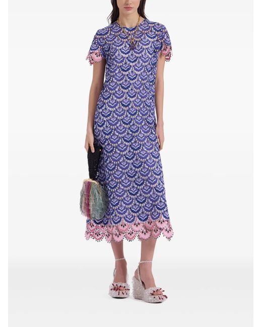LaDoubleJ Purple Swing Midi Dress