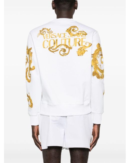 Versace Sweatshirt mit Barock-Print in Metallic für Herren
