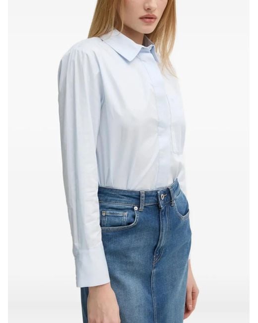 Camicia Con Taschino di Pedro Del Hierro Madrid in Blue
