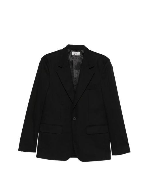 Pence Black Blazer Gabriel Boutonné À Revers Crantés for men