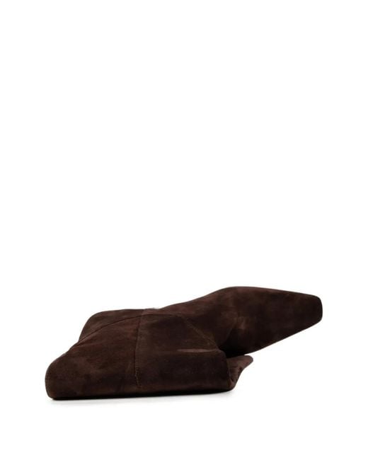 Staud Brown Pointed-Toe Suede Boots
