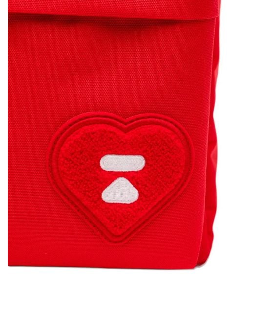 AAPE BY A BATHING AP Red Logo-Embossed Backpack