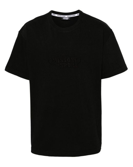 Camiseta con logo bordado Missoni de hombre de color Black