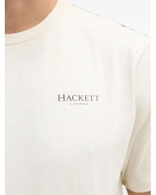 Hackett White Logo-Print Short-Sleeve T-Shirt for men