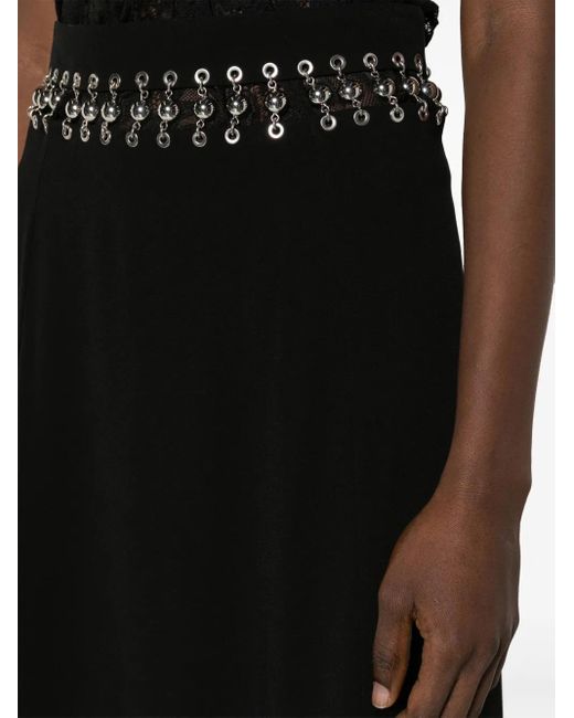 Rabanne Black High-Waist Maxi Skirt