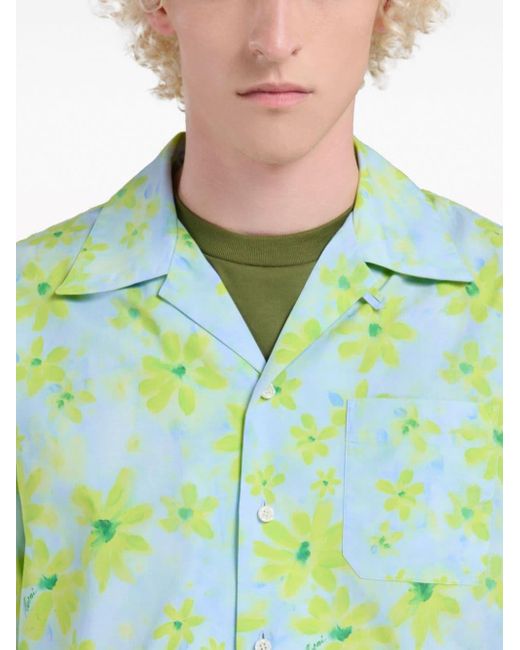 Marni Hemd mit Blumen-Print in Green für Herren