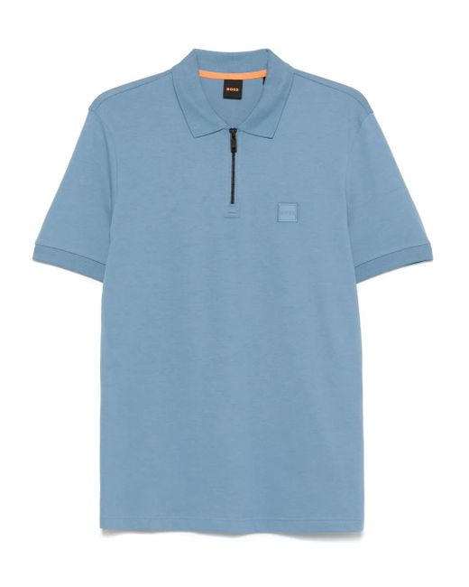 メンズ Boss ピケ ポロシャツ Blue