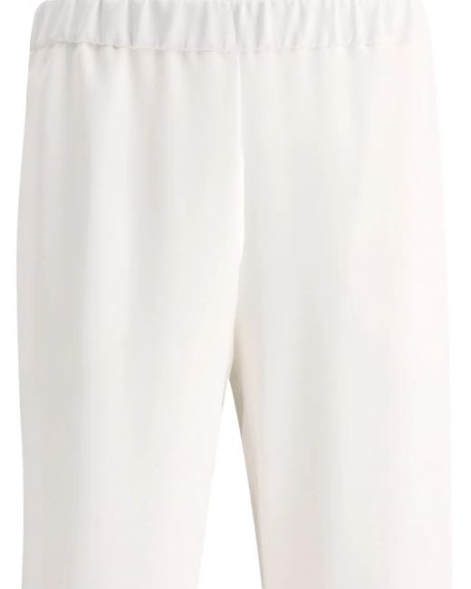 F.it White Elastic-Waist Trousers
