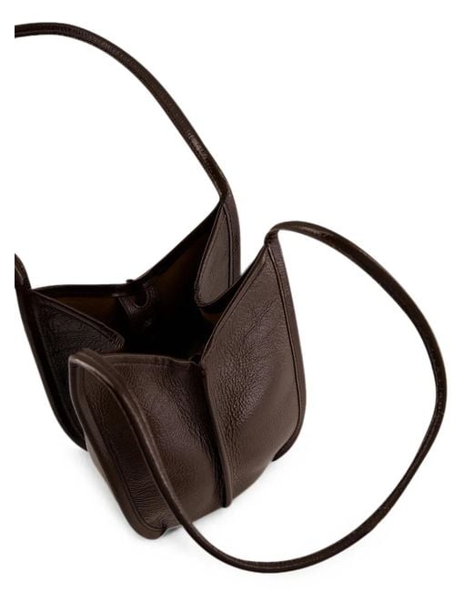 Hereu White Calella Distressed Leather Shoulder Bag for men