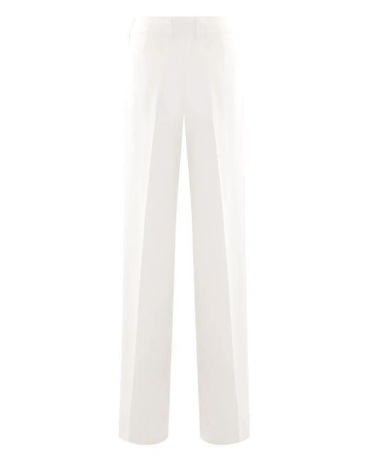 Ermanno Scervino White Crepe Trousers
