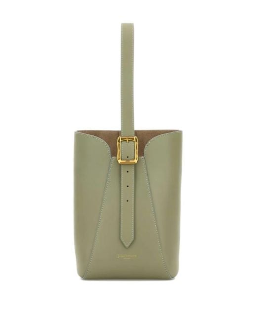 J&m Davidson Green Nano Quiver Buckle Leather Bucket Bag